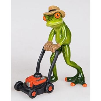 Formano Dekofigur „Fröhlicher Frösche‑Rasenmäher“ – 16 cm