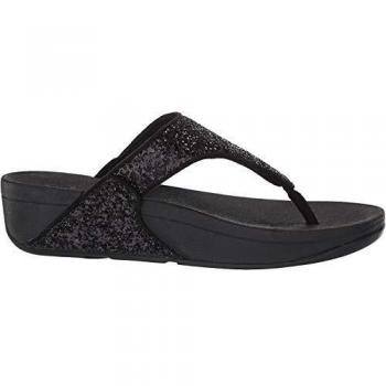 Black Glitter FitFlop Lulu Women's Flip-Flops