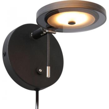 Steinhauer Wandleuchte Turound 3095ZW – Schwarz, Metall, schlankes Design