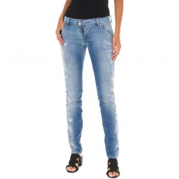 Pantalone Longo Tejano Denim Spaccato Blu 29 USA