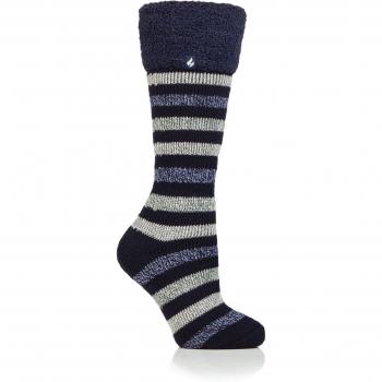 Women's Thermal Hellebore Welly Socks, Navy, Size 4-8