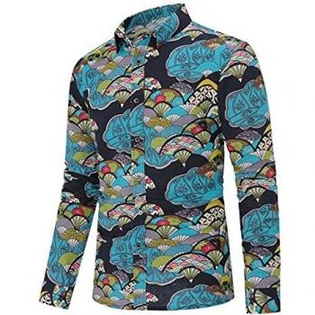 Camicia a Maniche Lunghe Lino Print