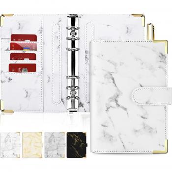 PU Leather A6 Marble Binder Cover