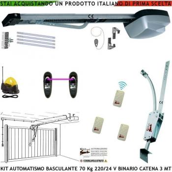 Kit Clessidra 220/24 V 70 Kg Radiocomandi e Fotocellule