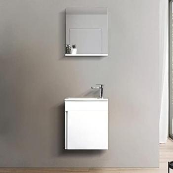 Mobile sospeso 45 cm salvaspazio con specchio