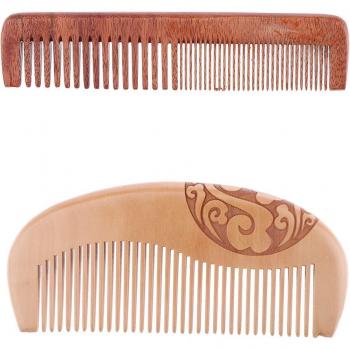 Peine Ancho y Cepillo de Bolsillo de Madera