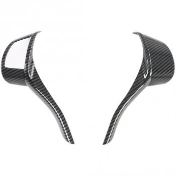 Couvercle de volant en fibre de carbone, finition noire – Navara NP300