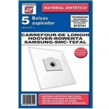 Bolsa aspirador pack 5 uds. hoover-rowenta-samsung 915741