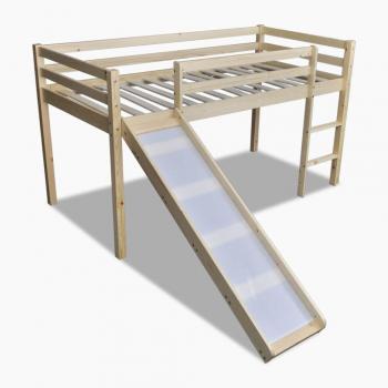 Letto a Soppalco per Bambini con Scala Scivolo Tono Natural