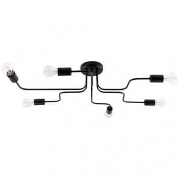 Vector Lampada da soffitto a 6 bracci nero Sollux