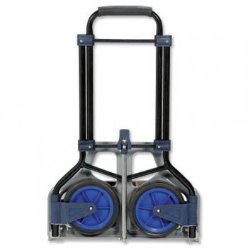 RelX Paketroller Modell 484821 – Schwarz/Grau, 1.000 × 470 × 480 mm, bis zu 70 kg Belastung