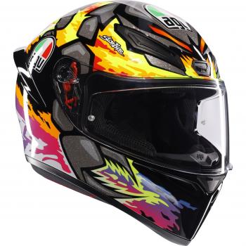 Casco AGV K1 S Bezzecchi 2023 Nero,Giallo,Rosa,Viola XXL