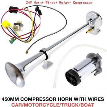 17-Inch 12V/24V 150DB Super Loud Air Horn for Trucks