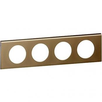 Céliane Plaque 4 postes Nickel Velours