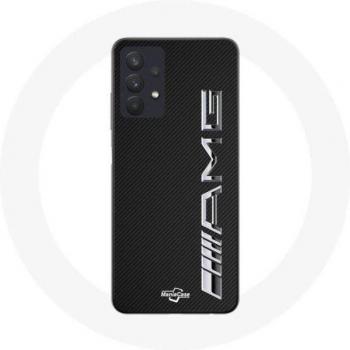 Funda Maniacase Samsung Galaxy A32 4G – Estilo Carbono con Logo