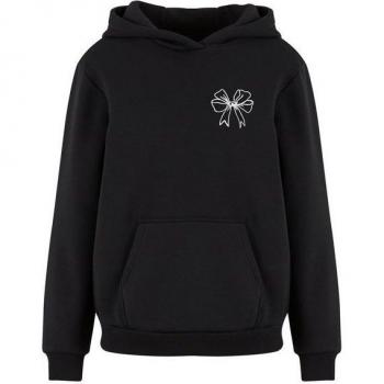 Schwarzer Miss Tee Hooded Ladies Good Vibes Bow