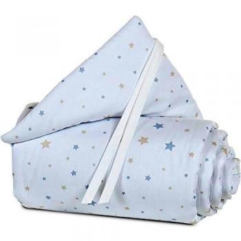 Babybay Nestchen Piqué passend für Maxi, Boxspring und Comfort, Sternenmix sand/azurblau