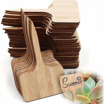 Etiquette plante en bambou – 50x – Marqueur T‑type Ymyny