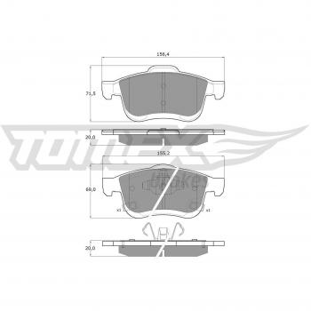 TOMEX brakes TX 15-251 Pastilhas de travão