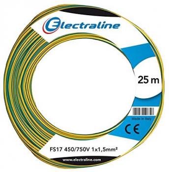 Electraline Cavo FS17 1×1,5 MM² 25 m Y/G