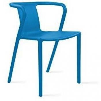 Poltrona impilabile blu in plastica