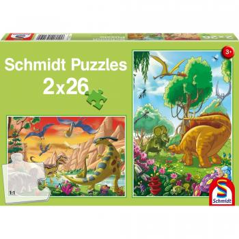 Schmidt Spiele – Dinosaurierfreunde 2×26-Puzzle