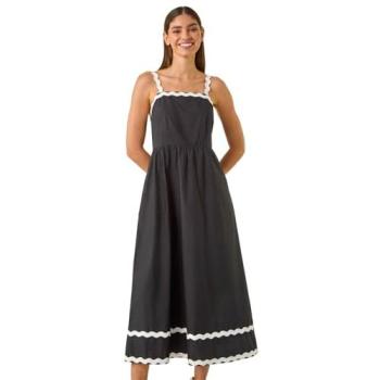 Robe Midi « Ric Rac » Noir – Roman Black