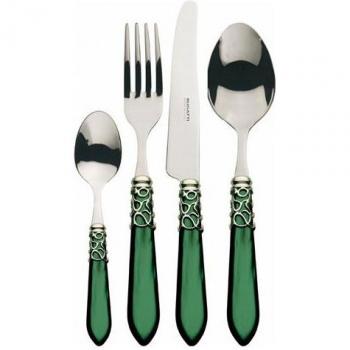 Set posate 24 pezzi in scatola Gallery Melodia ghiera cromata Verde Madreperla Bugatti