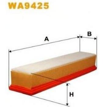 Filtro dell'aria per auto Wix WA9425 compatibile con Dacia Duster II e Logan, alta efficienza anti-polvere
