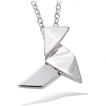 P1218 : Pendentif Origami en Argent Rhodié