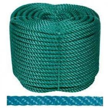 Cuerda plástica verde 4/cordones 16mm-100mt