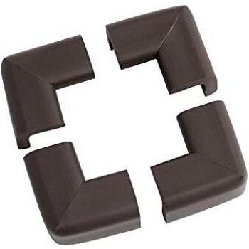 4 Coins de table en mousse anti-choc chocolat