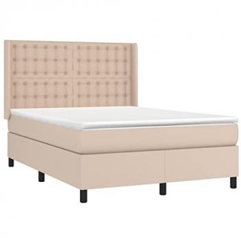VidaXL Boxspringbett mit Matratze und LED