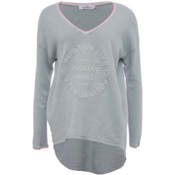 Zwillingsherz Sweatshirt Positive Mind – Neon‑Kontrast
