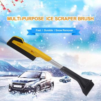 Multi-Purpose Windshield Ice Remover and Snow Brush with Soft Bristles
