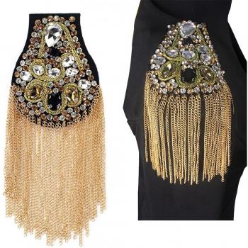Versatile Bead‑Coated Epaulettes for Sewing