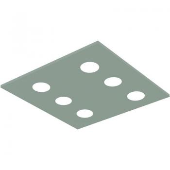 LUMICOM River Square 6X einfarbige Deckenleuchte