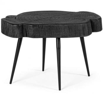 ZAKIA S Tavolino Nero Moderno 45x35
