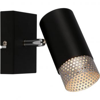 Wandbeleuchtung Plek GU10 schwarz/silber einflammig