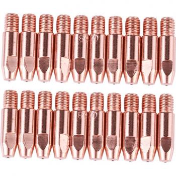 Binzel 20Pcs Lassenozzles met Contactpunten 0,8/1,0/1,2mm voor 24KD MIG/MAG