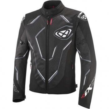 Ixon Demoniak Blouson textile de moto Noir Blanc taille : L