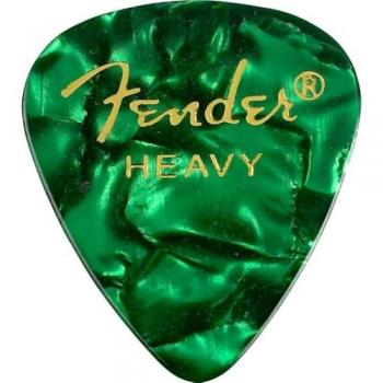 Puas Fender 351 Celluloide Pesadas Verde Moto (12 Piezas)