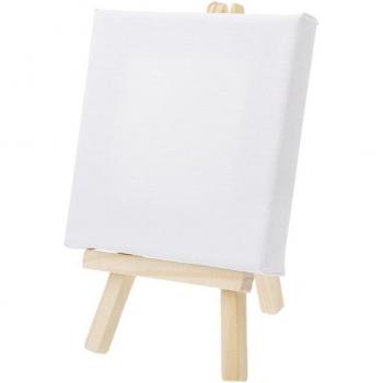 Kit Mini Lienzos y Caballete de Madera Nativa