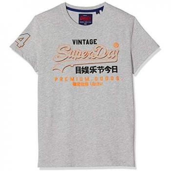 Superdry Premium Goods Outline Mid Tee T-Shirt, Gray, Women's Medium