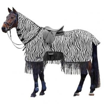 165 cm Waldhausen Fly Sheet with Saddle Cut and Zebra Fringe
