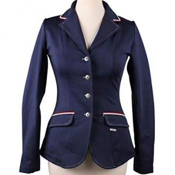 QHP Mädchen Turniersakko Coco Junior Softshell Strassdetails (Estate, 128)