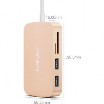 MINIX NEO C Universal‑Hub – USB‑C, HDMI‑Port, Gigabit‑Ethernet, MacBook‑freundlich
