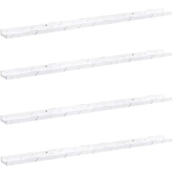 VidaXL Engineered Wood Wall Shelf Kit – 4 Pieces in White Marble (115x9x3 cm)
