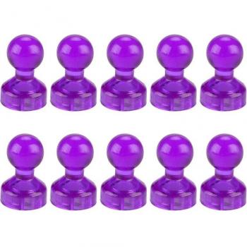 10-Piece Colorful Magnetic Push Pins for Maps and Boards