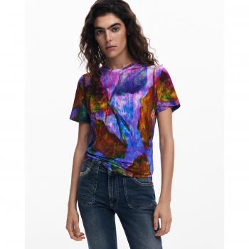 Desigual Violett Yellowstone Tee – S (Damen)